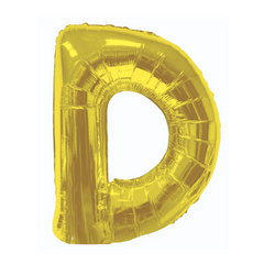 34 In. Gold Letter D Balloon