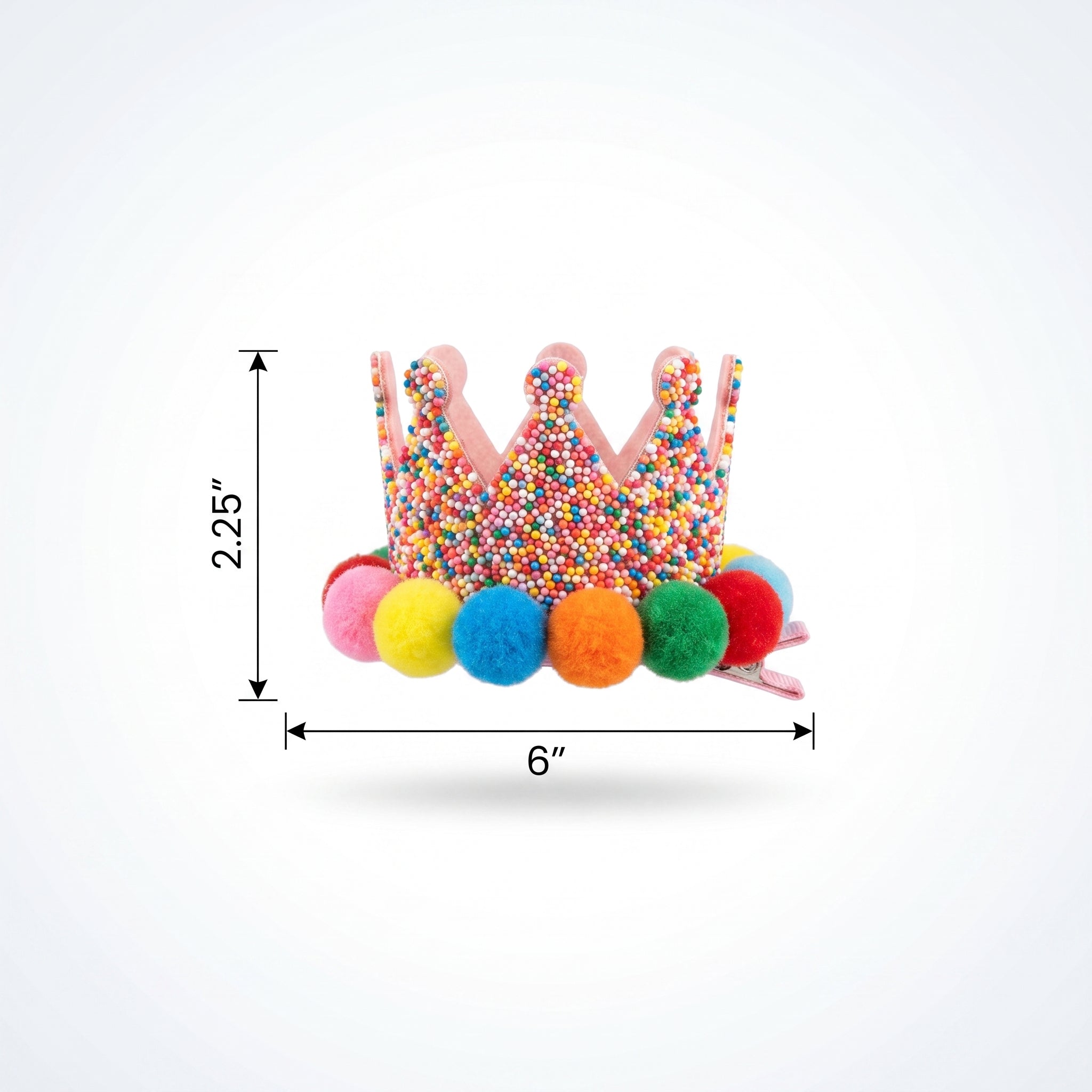 Multi-Colour Sprinkle Tiara Hair Clip for Birthdays