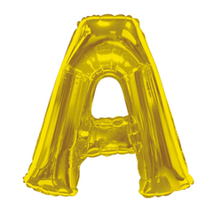 34 In. Gold Letter A Balloon