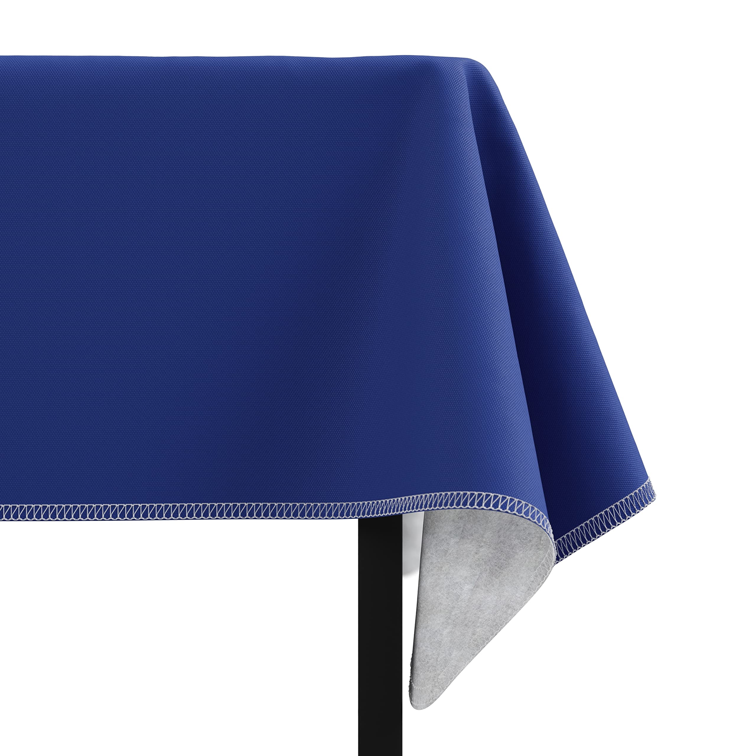 Dark Blue Flannel Backed Plastic Table Cover 54 In. x 108 In. | Case of 24