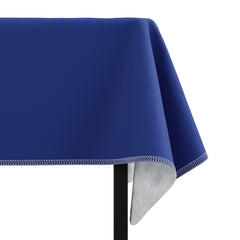 Dark Blue Flannel Backed Plastic Table Cover 54 In. x 108 In. | Case of 24