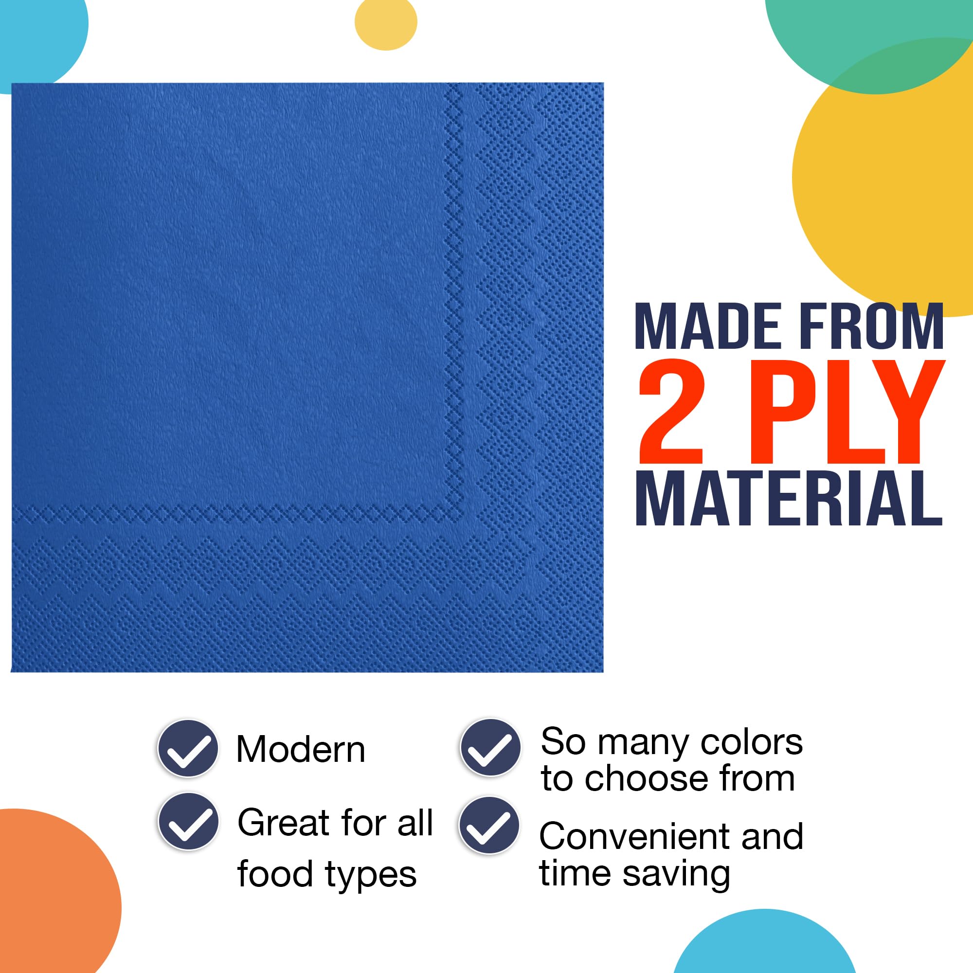Unleashed - Dark Blue Luncheon Napkins - 50 Ct.