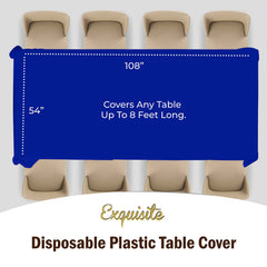 Unleashed | Dark Blue Plastic Table Cover | Case of 48