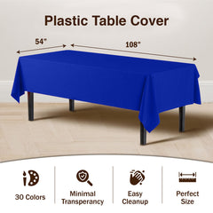 Unleashed | Dark Blue Plastic Table Cover | Case of 48
