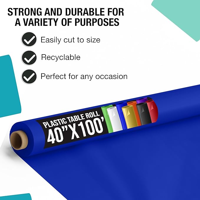 Unleashed | 40 in. x 100 Ft. Dark Blue Table Roll