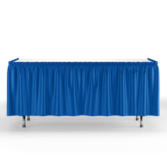 Dark Blue Plastic Table Skirt | 6 Pack