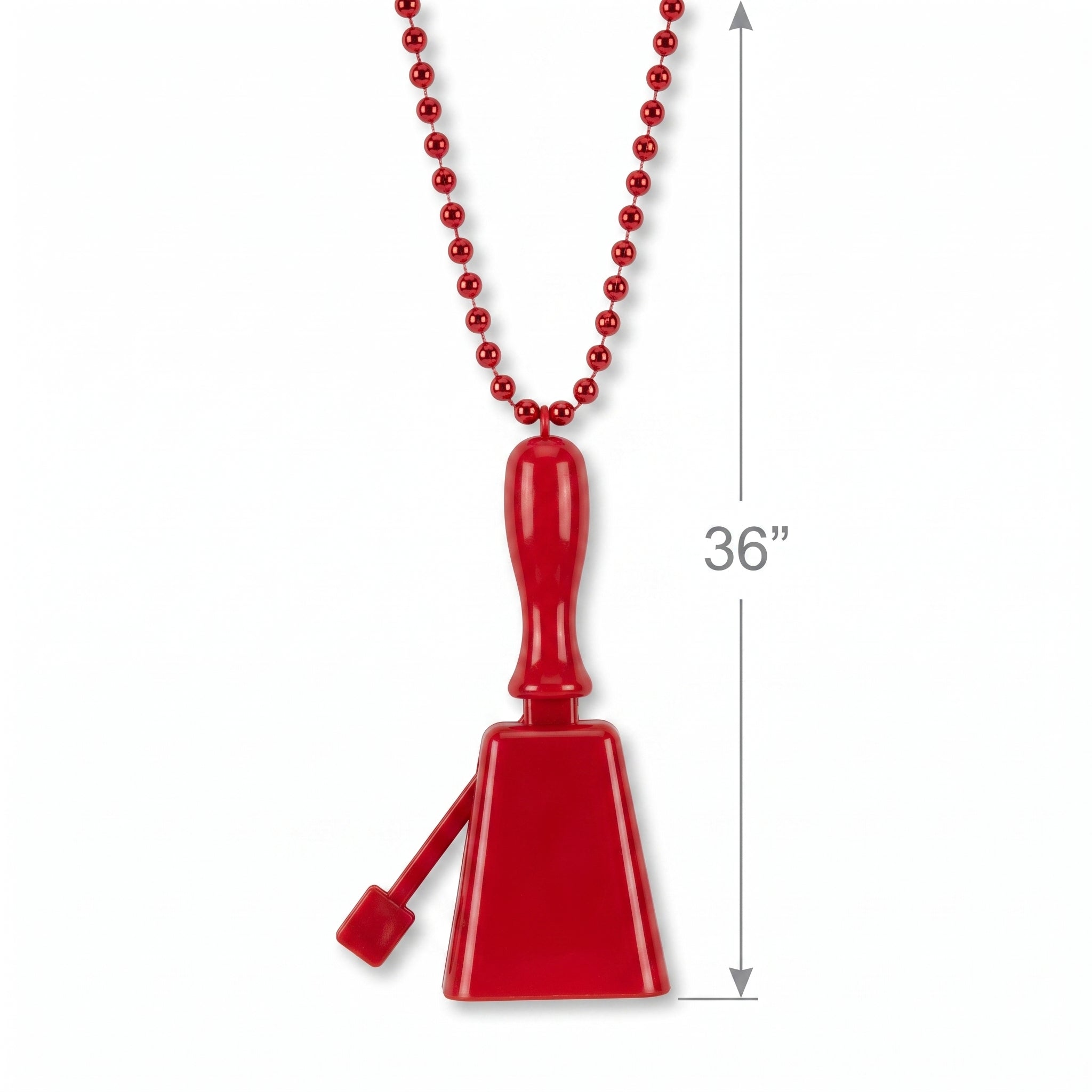 Red Clacker Necklace - Team Spirit Noisemaker Accessory