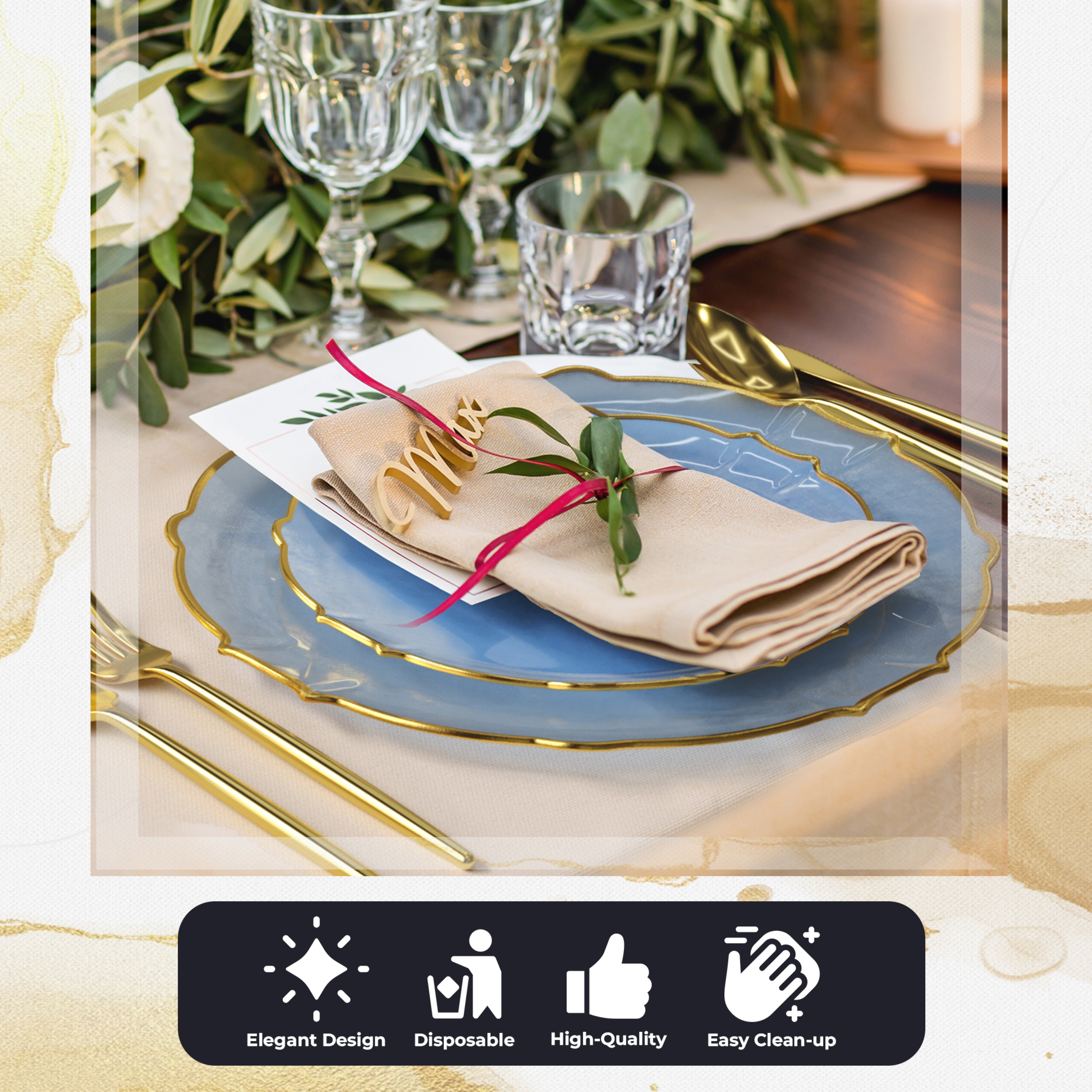 Spring Lake/Gold Petal Plates - Combo Pack 20/20