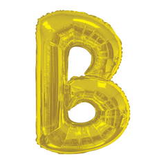 34 In. Gold Letter B Balloon