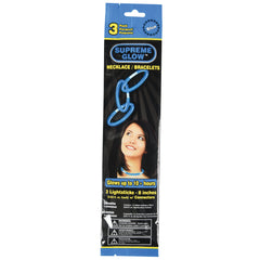 Blue Glow Bracelets/3-Pc