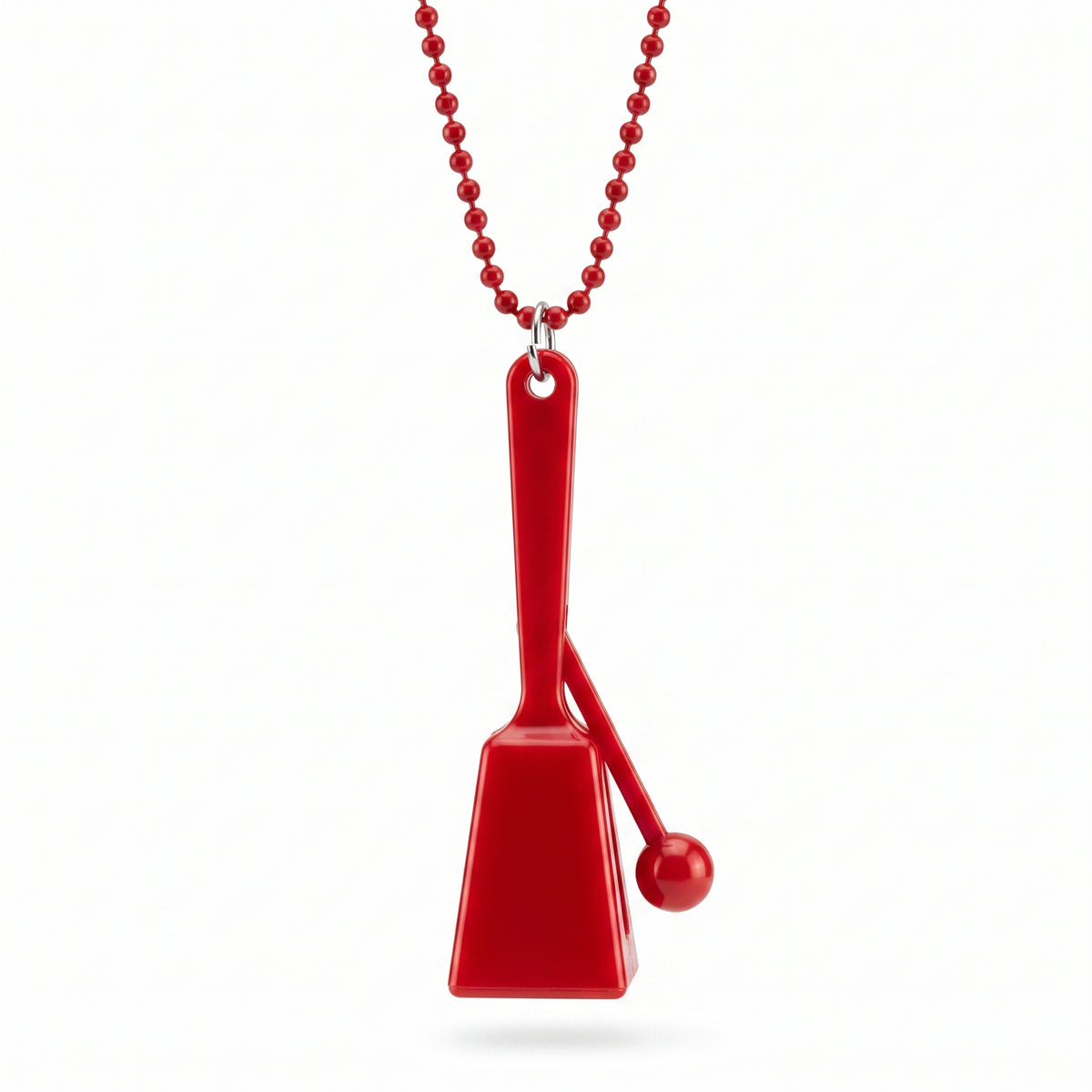 Red Clacker Necklace - Team Spirit Noisemaker Accessory