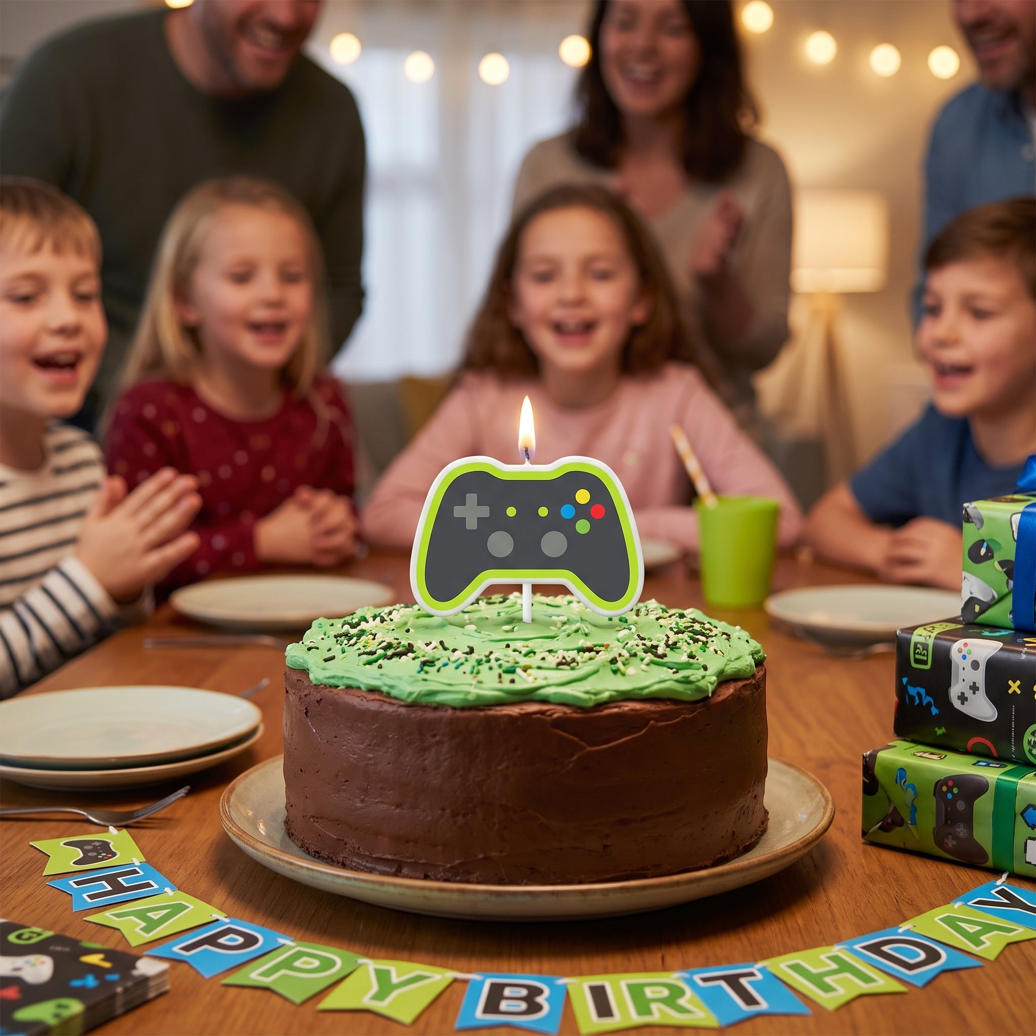 Level Up Game Controller Birthday Candle