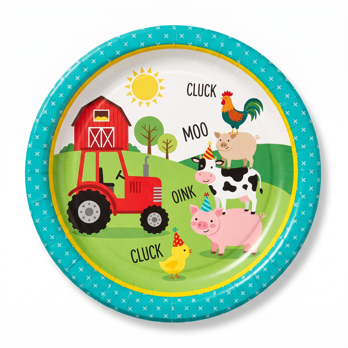 Friendly Farm Barnyard Paper Plates - 18 Pack