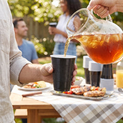 Classic Black 18oz Plastic Cups - 16 Pack