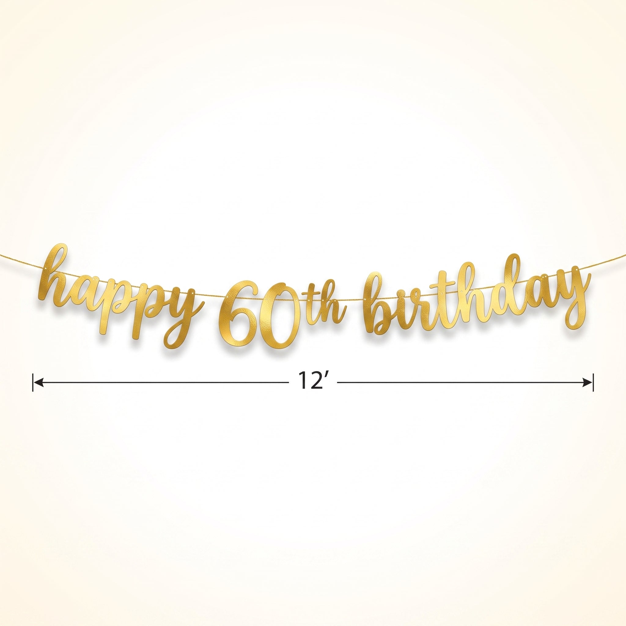Golden Age 60th Birthday Gold Letter Banner