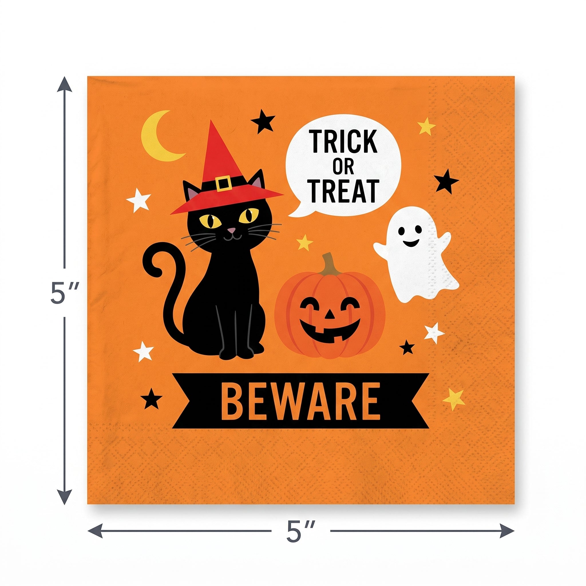 Spooky Friends Halloween Beverage Napkins - 5 In. X 5 In.