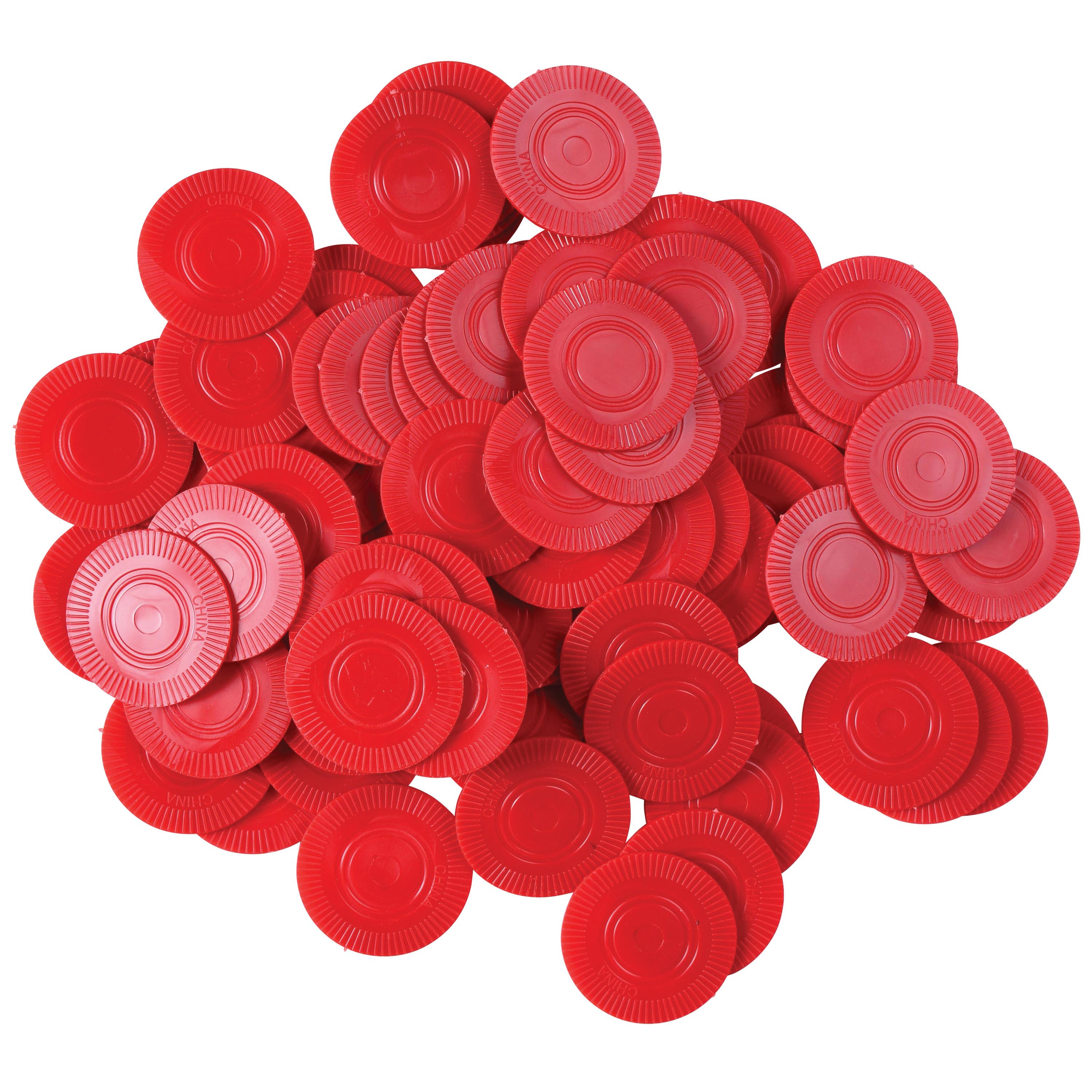 Red Poker Chips/100 Per Pkg