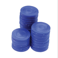 Blue Poker Chips/100 Per Pkg