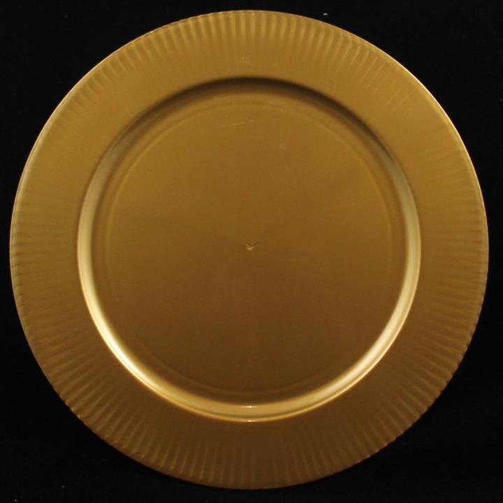 14.25 in. Rigid Gold Charger Plate