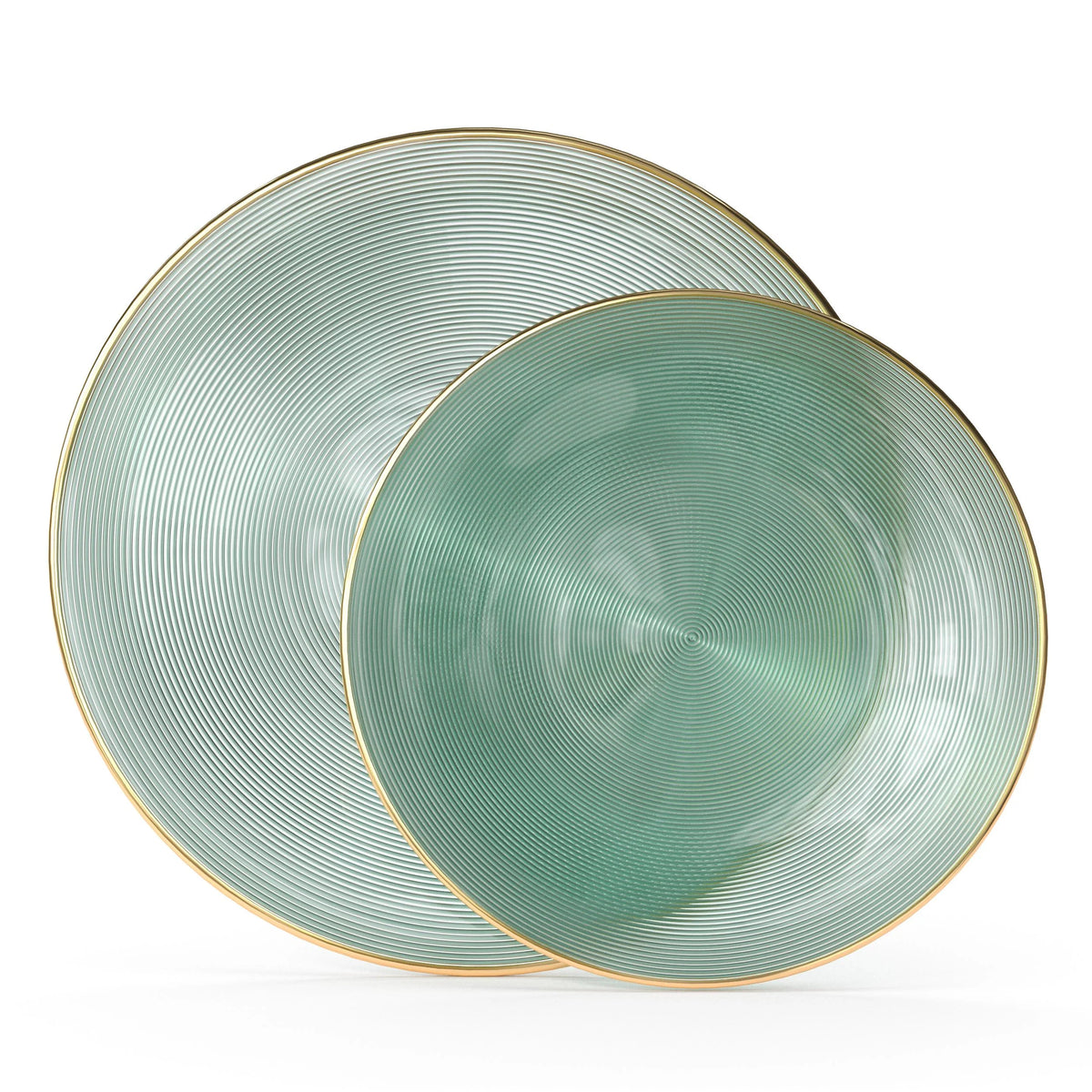7 Inch and 10 Inch Luster Plate Combo 15|15 - Green