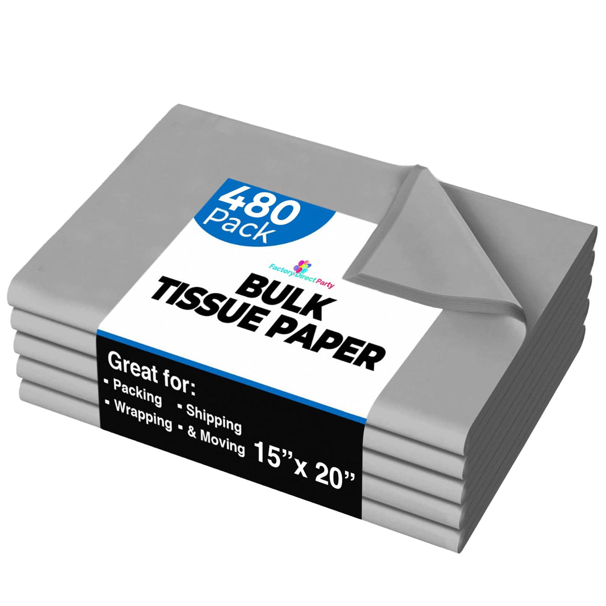 GREY TISSUE REAM 15"X 20"- 480 SHEETS