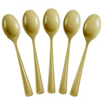 Heavy Duty Gold Plastic Spoons - 7 in. | 50 Count