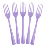 Heavy Duty Lavender Plastic Forks - 7.5 in. | 50 Count