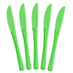 Heavy Duty Lime Green Plastic Knives - 7.75 in. | 50 Count