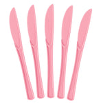 Heavy Duty Pink Plastic Knives - 7.75 in. | 50 Count