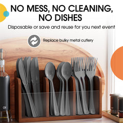 Heavy Duty Silver Plastic Spoons | Case of 1200