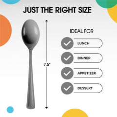 Heavy Duty Silver Plastic Spoons | Case of 1200