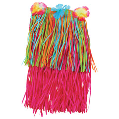 Child Paper Skirt W/Flwr-Pink/Multi