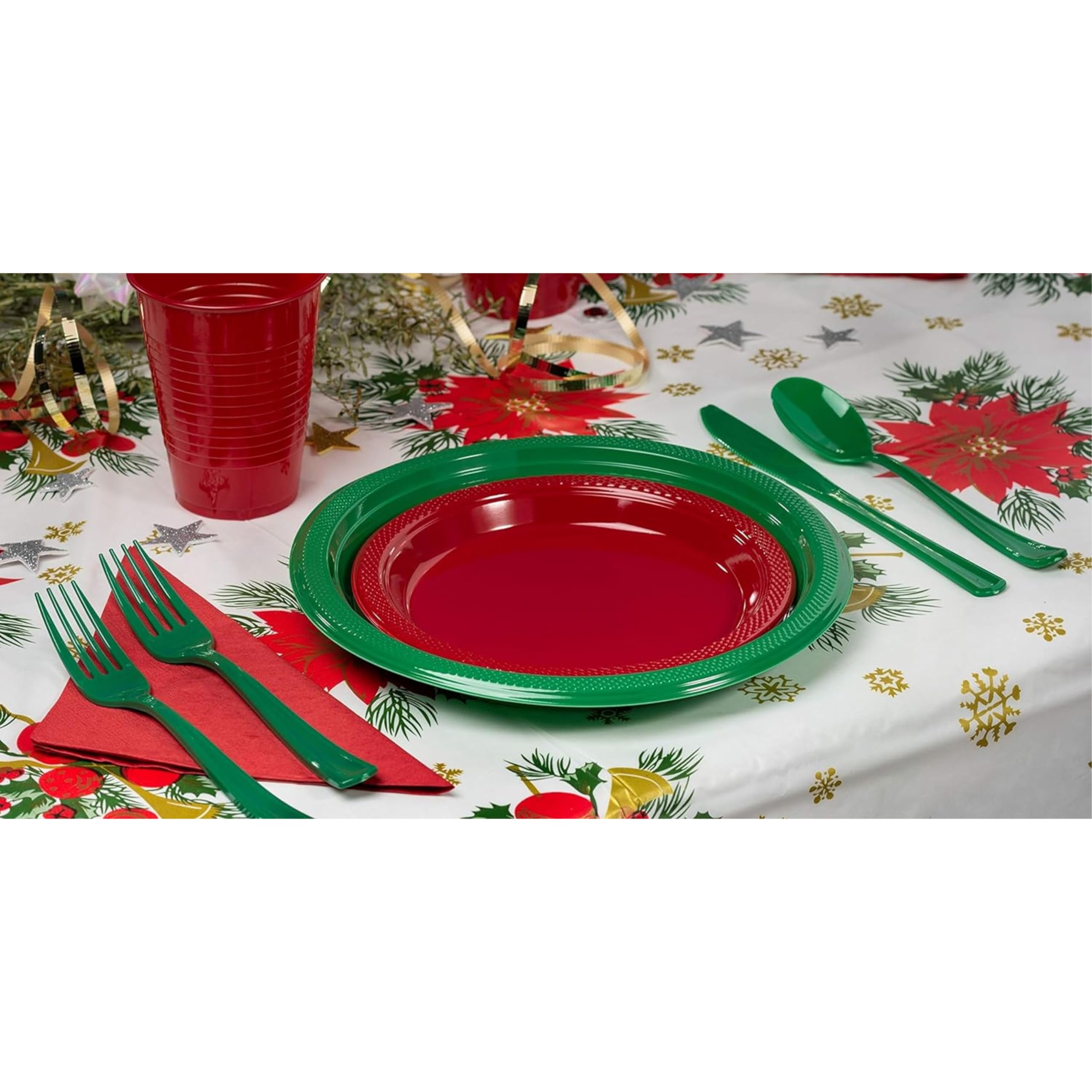 Christmas Printed Table Skirt | 6 Pack