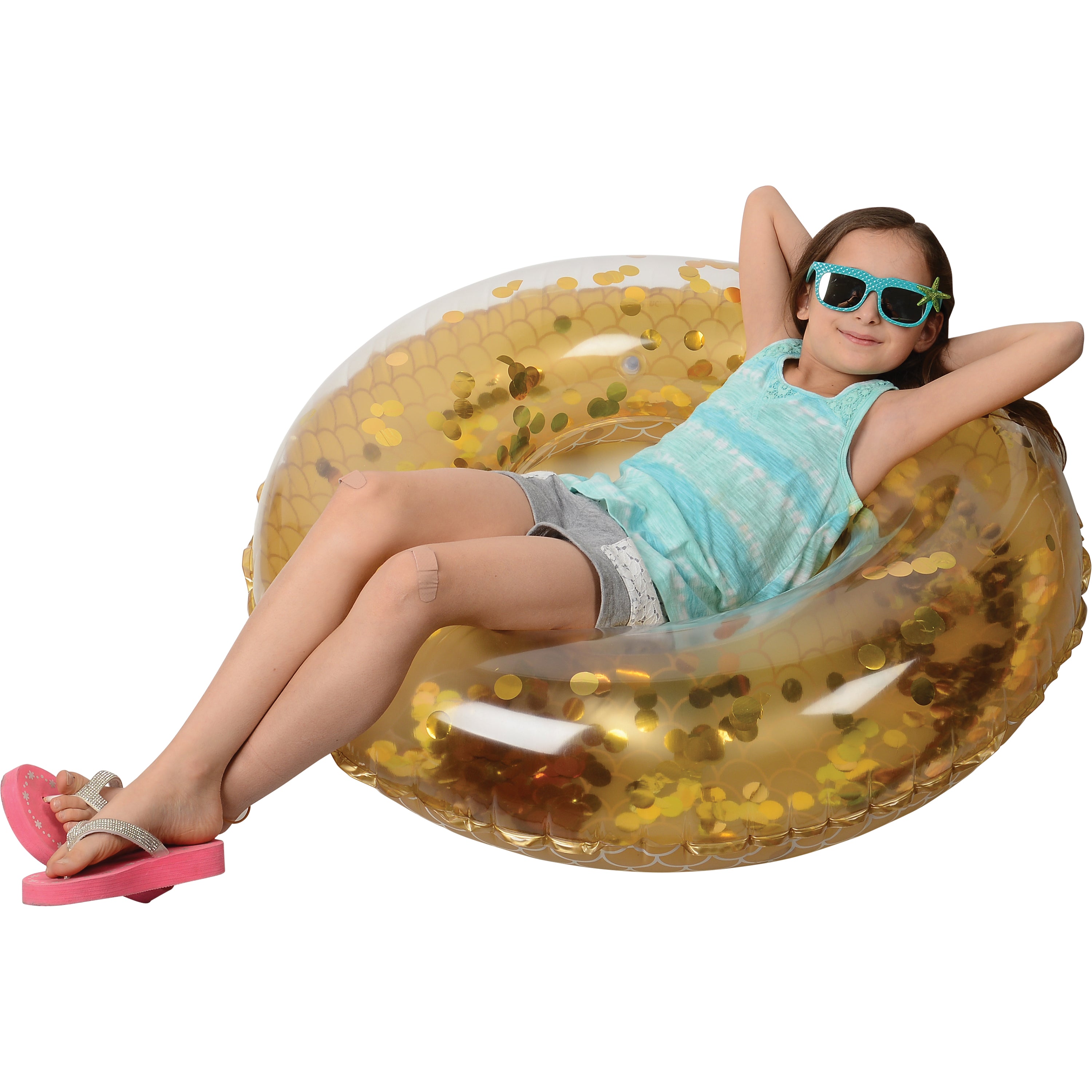 Metallic Mermaid Swim Ring/Adult
