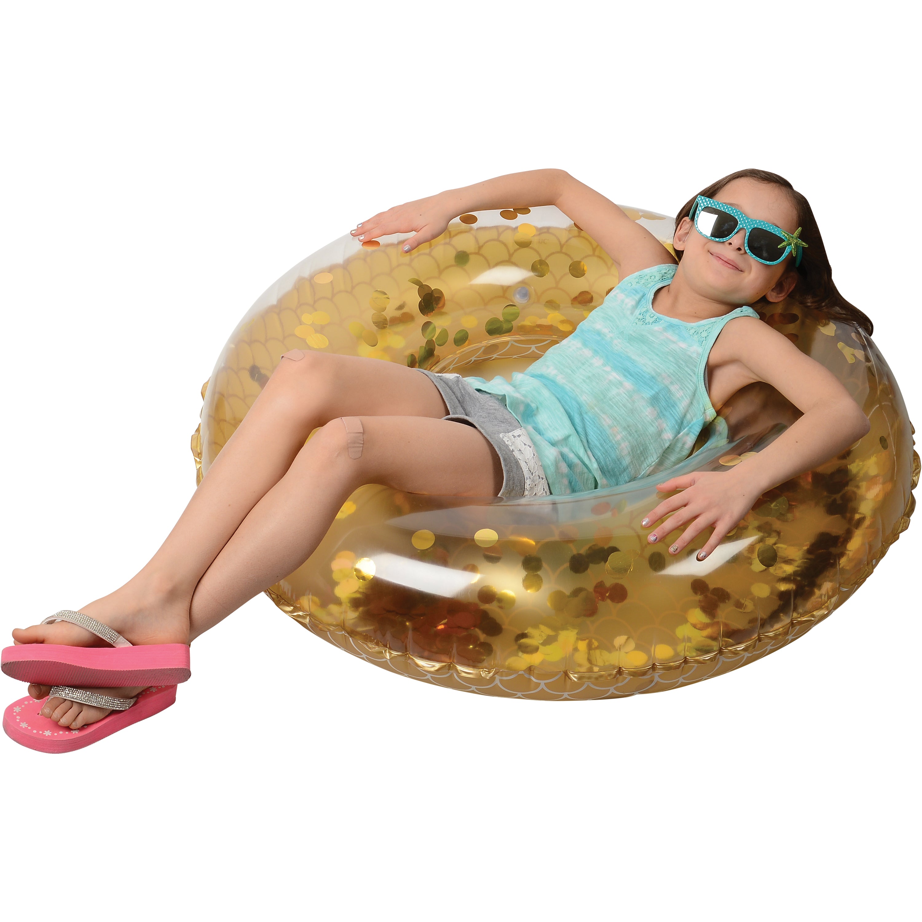 Metallic Mermaid Swim Ring/Adult