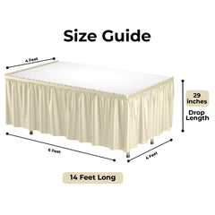 Ivory Plastic Table Skirt | Case of 48