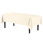 Ivory Plastic Table Cover - 54 In. x 108 In.