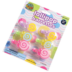 Lollipop Barrettes/6 Per Pkg