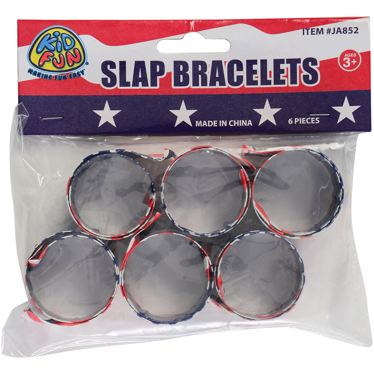 Patriotic Slap Bracelets/6 Per Pkg