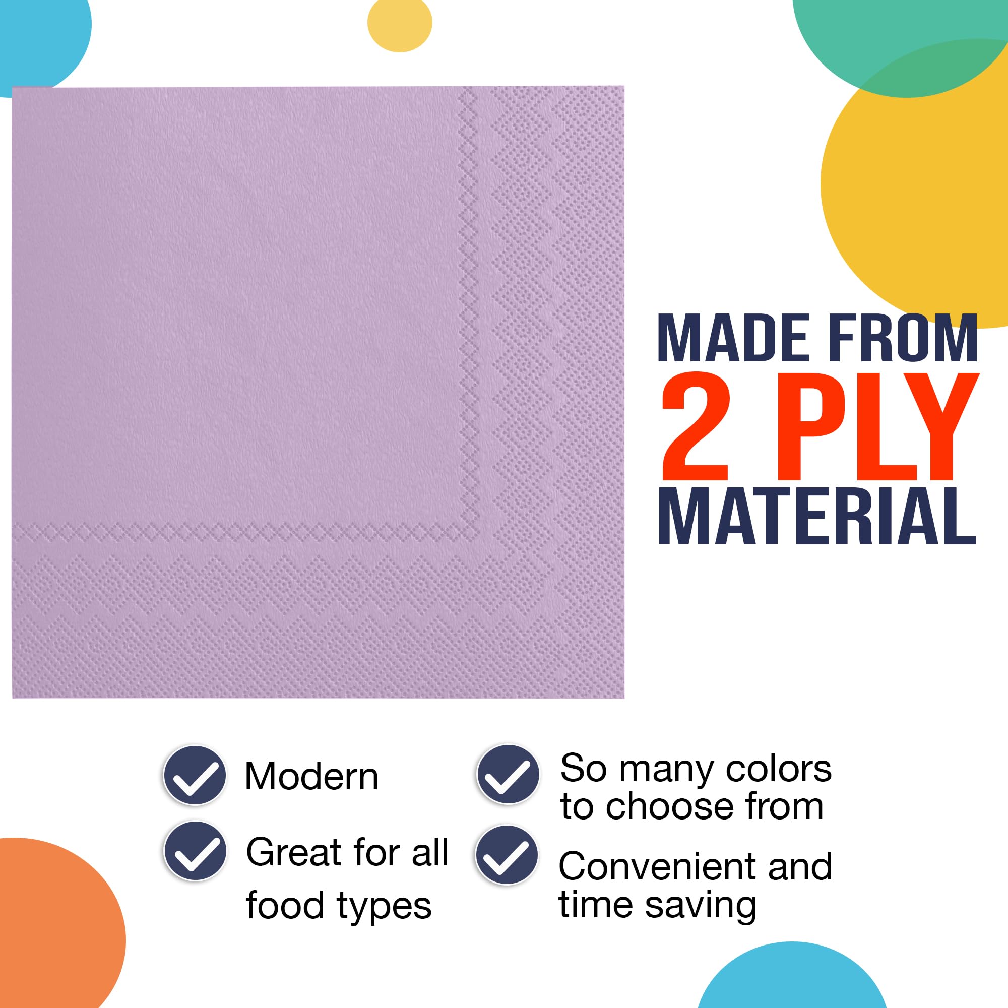 Lavender Luncheon Napkins | 1800 Count
