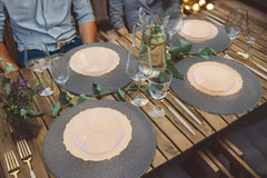 12 Oz. Rosè/Gold Petal Bowls | 20 Count
