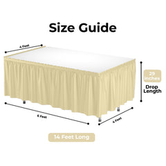 Light Yellow Plastic Table Skirt | Case of 48