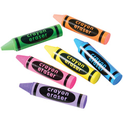 Crayon Shape Erasers/36 Per Pk