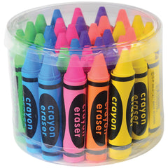 Crayon Shape Erasers/36 Per Pk