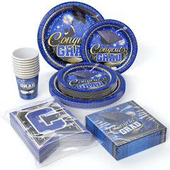 White/Blue Graduation Combo Pack | Service For 8