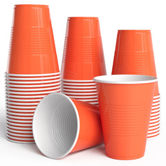 18 Oz. Orange Plastic Cups - 50 Ct.