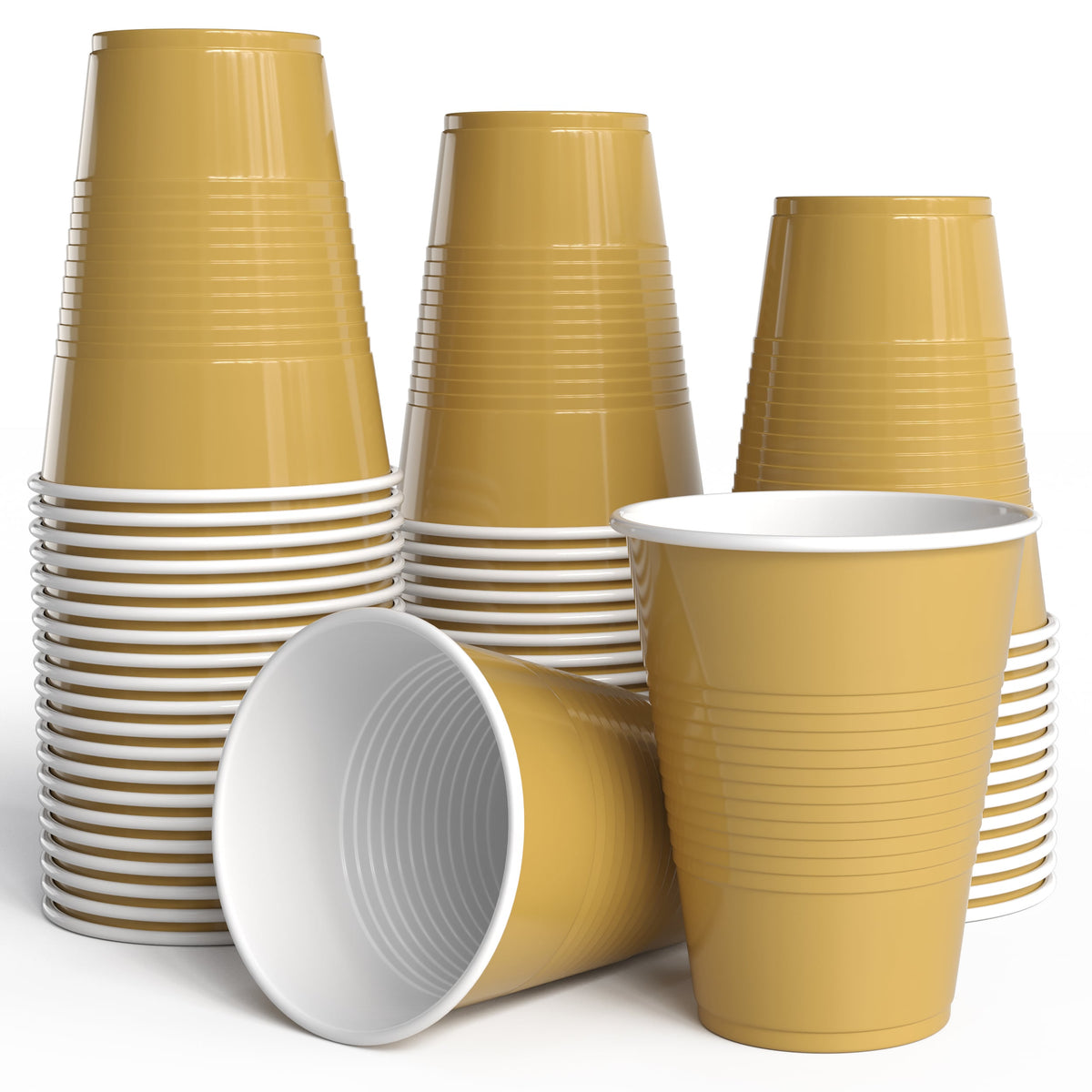 18 Oz. Gold Plastic Cups - 50 Ct.