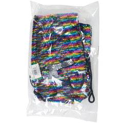 Rainbow Sequins Drawstring Backpack