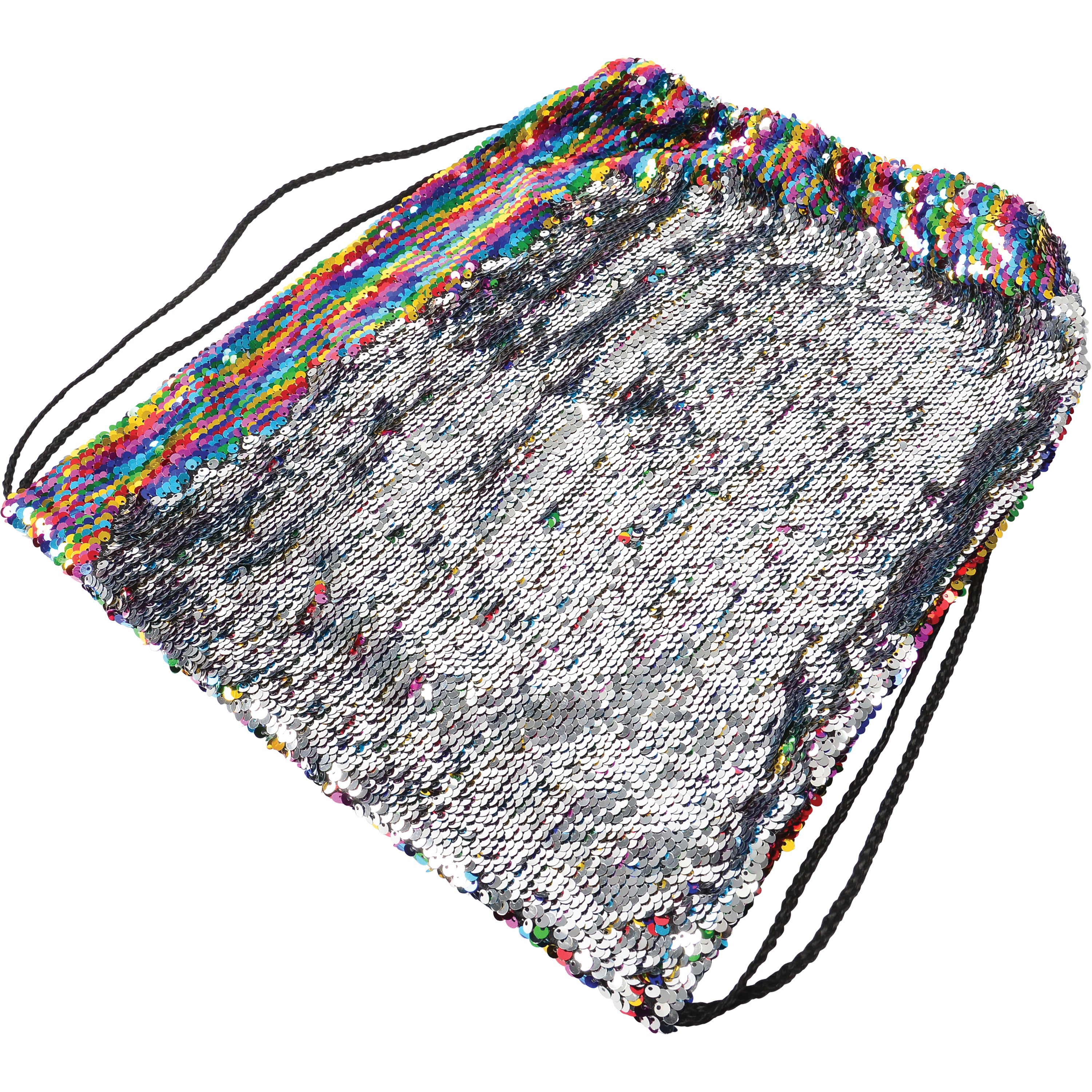 Rainbow Sequins Drawstring Backpack