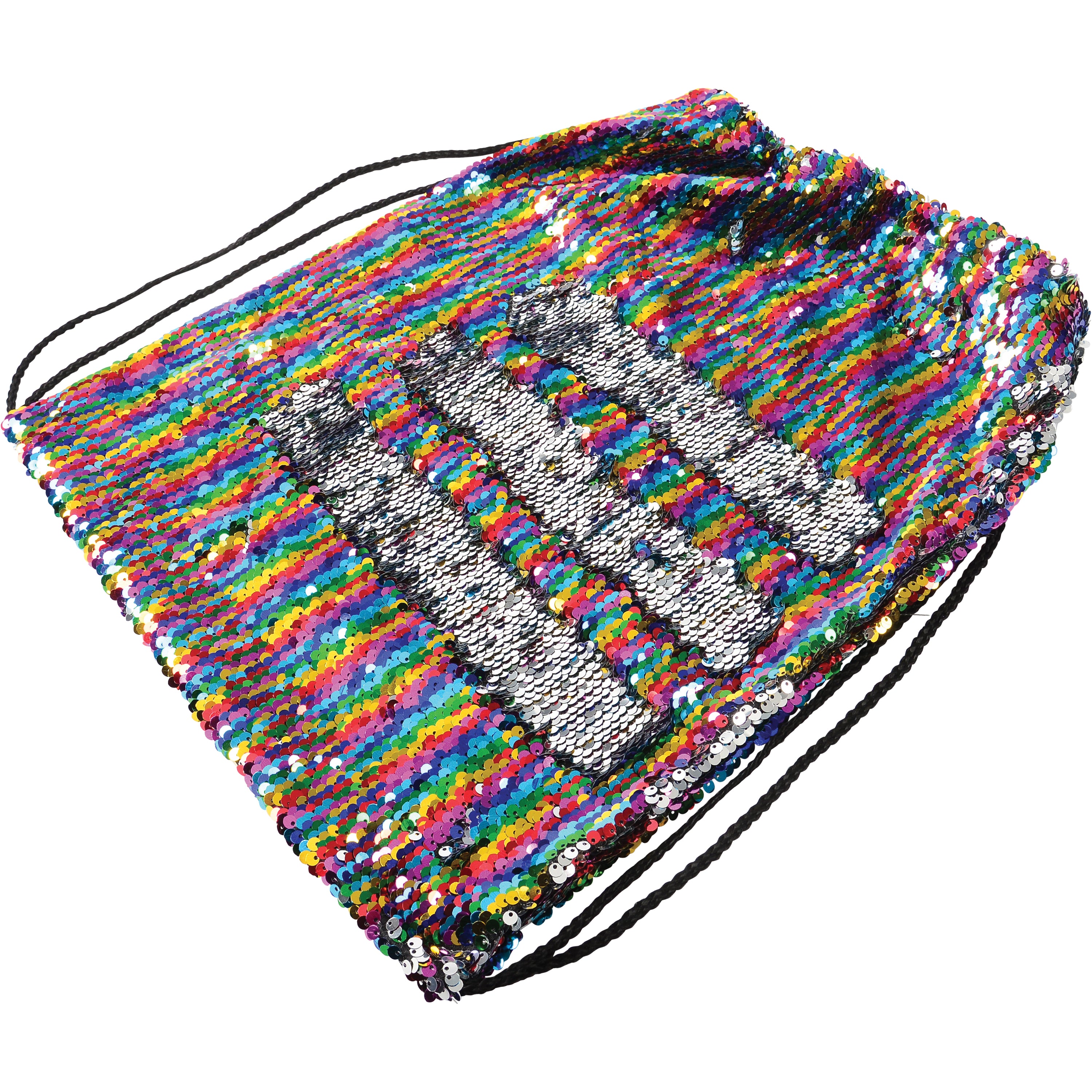 Rainbow Sequins Drawstring Backpack